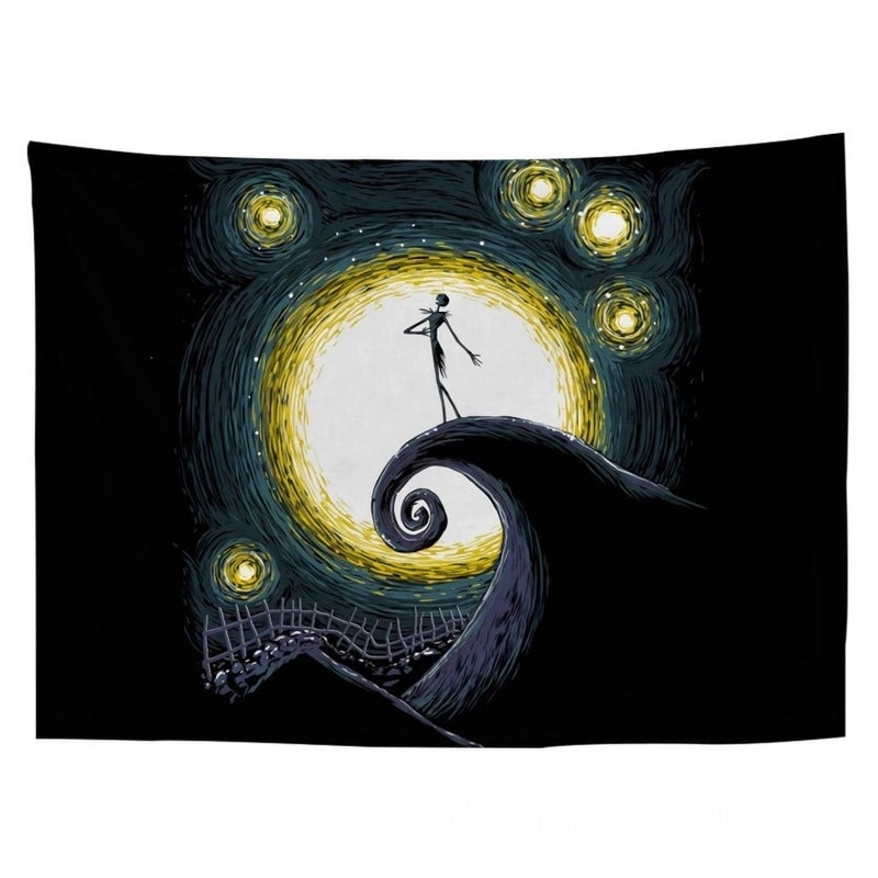 Gothic Ghost Bride Tapestry - 2D Digital Printing Decorative Wall Hanging, Polyester Fabric, Modern Abstract Geometric Design, Machine Woven, Hand Washable