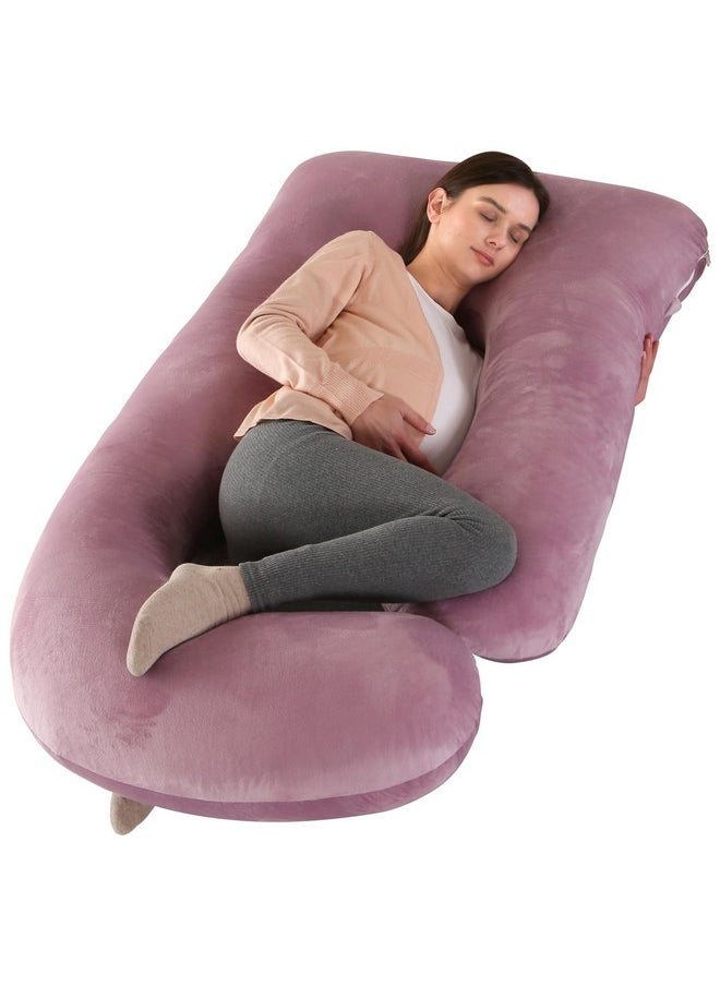 Victostar - Victostar Pregnancy Pillow,57 inches U Shaped Maternity Pillow with Removable Cover Full Body Pillow Support for Back, HIPS, Legs, Belly (Cameo) - Image 1