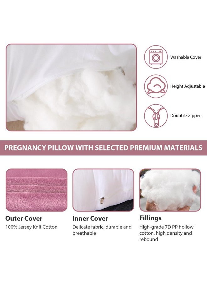 Victostar - Victostar Pregnancy Pillow,57 inches U Shaped Maternity Pillow with Removable Cover Full Body Pillow Support for Back, HIPS, Legs, Belly (Cameo) - Image 1