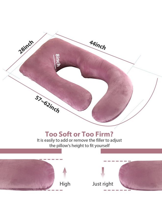 Victostar - Victostar Pregnancy Pillow,57 inches U Shaped Maternity Pillow with Removable Cover Full Body Pillow Support for Back, HIPS, Legs, Belly (Cameo) - Image 1