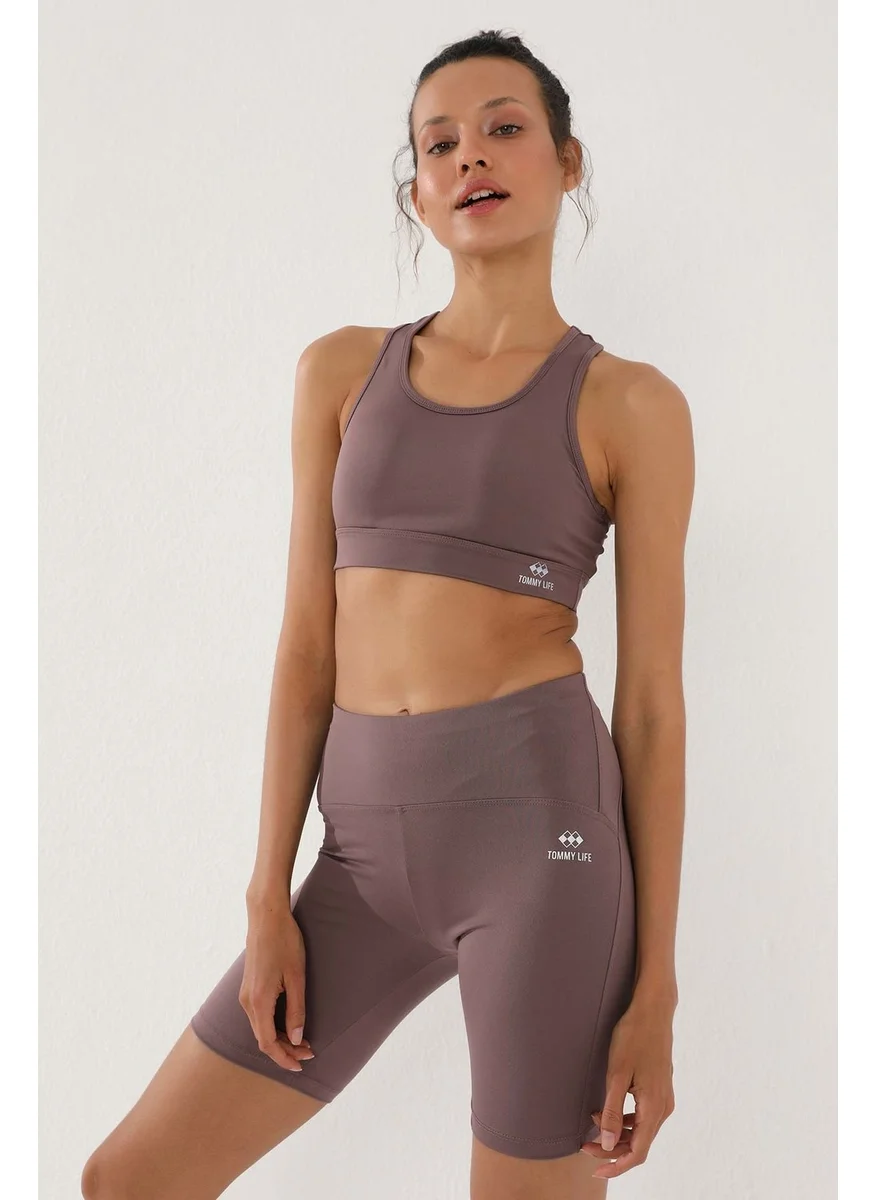 Tommy Life Dusty Rose Women's Back Detail Slim Fit U Neck Sports Bustier - 97120