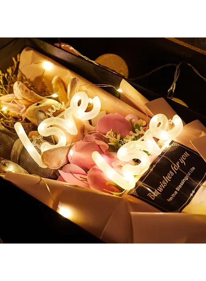 Colorful LED Love Bouquet Lamp For Valentine Christmas Wedding Decoration - Image 1