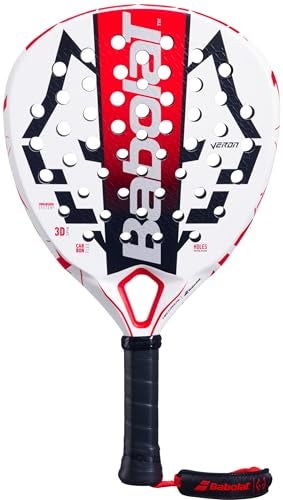 Babolat بابولات تكنيكل فيرون خوان ليبرون مضرب باديل أبيضأسودأحمر - Image 1