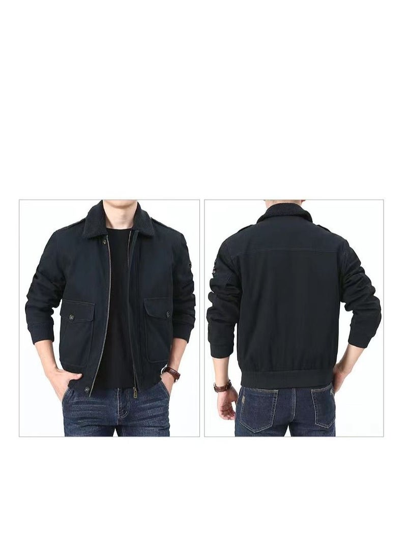 Loquat Men's Autumn/Winter Flannelette Lapel Jacket  - Image 2