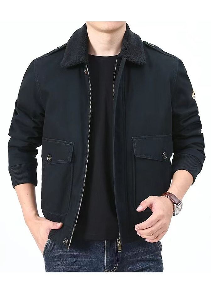 Loquat Men's Autumn/Winter Flannelette Lapel Jacket  - Image 1