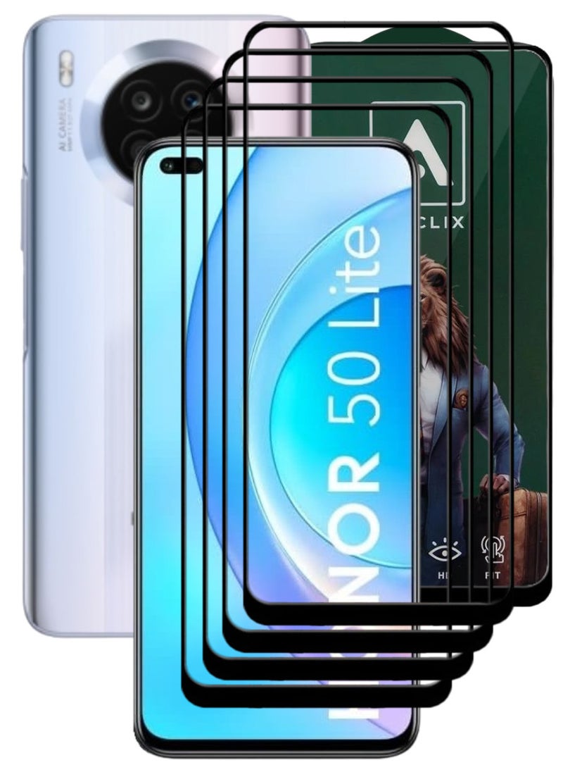 ACLIX 4 Pieces Antistatic ESD Dustproof Premium Quality High Definition Tempered Glass Screen Protector Designed For Honor 50 Lite - Image 1