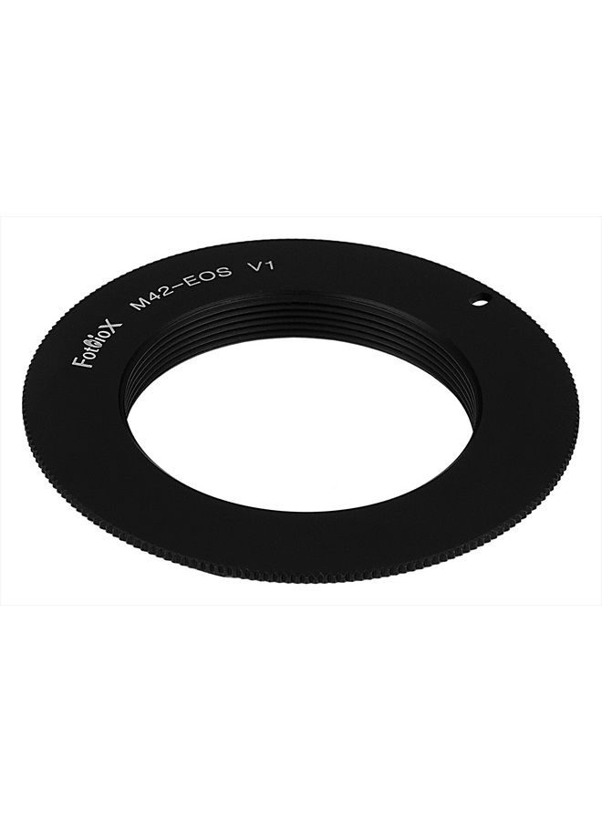 Fotodiox Lens Mount Adapter - Compatible with Black M42 (42mm x1 Thread Mount) Lens to Canon EOS (EF, EF-S) Mount D/SLR Cameras - Image 2
