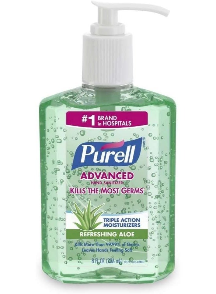 Purell Advanced Hand Sanitizer Soothing Gel Pump Bottle with Aloe and Vitamin E 236 ml - Image 1
