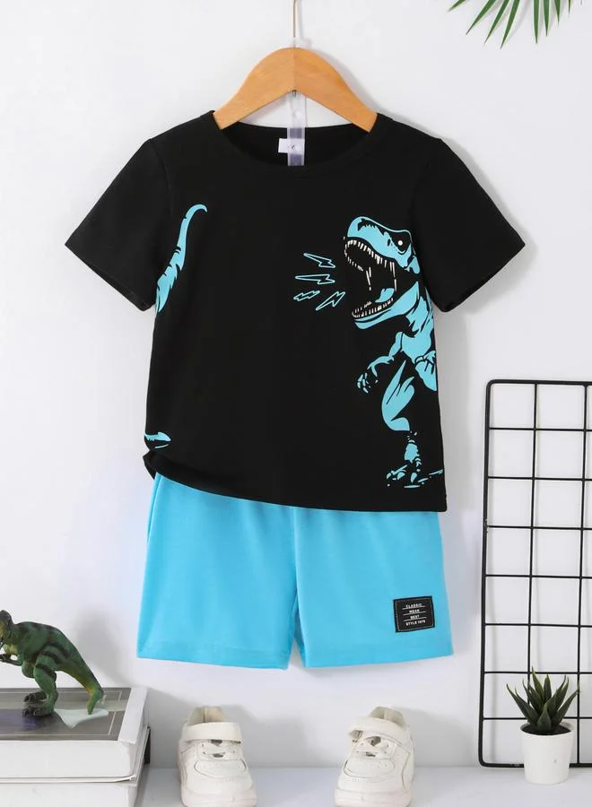 Take Two Boys Dinosaur Print T-Shirt and Shorts Set
