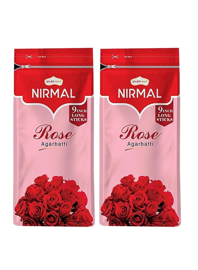 شوبكارت عطر نيرمال روز الفاخر، 200 عصا بخور أجارباتي من شوبكارت (عبوة من قطعتين) - Image 1