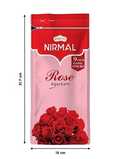 Shubh kart Nirmal Rose Premium Fragrance 200 Incense Stick Agarbatti by Shubhkart (Pack of 2)  - Image 4