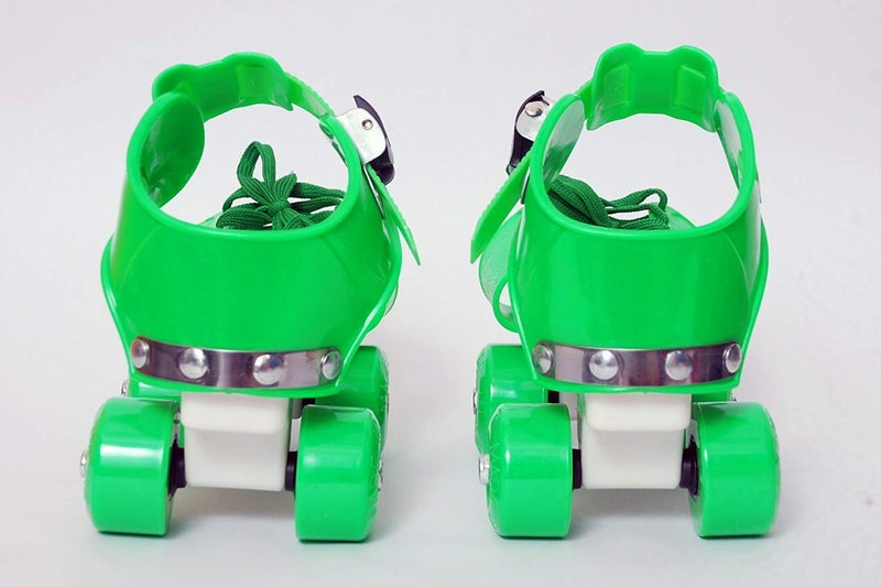AUTHFORT Roller Skates for Girls Age Group 7-12 Years Adjustable Inline Skating Shoes with School Sport-Multi Colour (Green) - Image 2