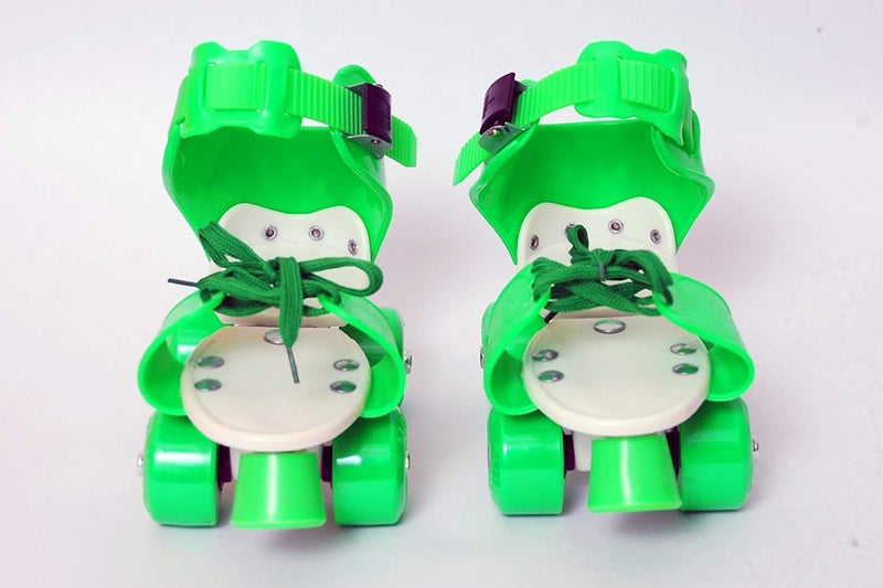 AUTHFORT Roller Skates for Girls Age Group 7-12 Years Adjustable Inline Skating Shoes with School Sport-Multi Colour (Green) - Image 3