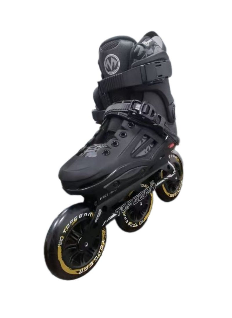 Top Gear Top Gear Kids and Adult 3-Wheels in Line Roller Skate TG 9005 – PU Wheels, High Ankle Support, No Brakes, Anti-Wear Plate, Durable & Stylish Skating Shoes for Fun & Leisure  - Image 1