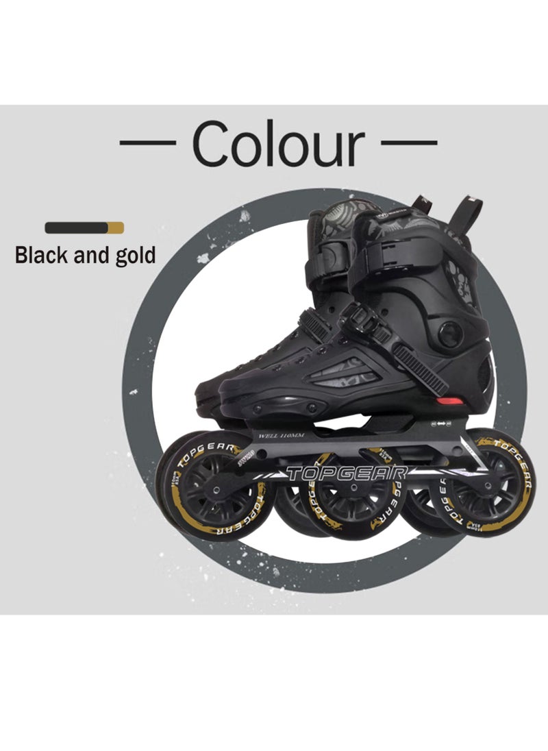 Top Gear Top Gear Kids and Adult 3-Wheels in Line Roller Skate TG 9005 – PU Wheels, High Ankle Support, No Brakes, Anti-Wear Plate, Durable & Stylish Skating Shoes for Fun & Leisure  - Image 4