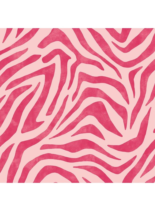 NuWallpaper x RuPaul RuZebra Pink and Red Peel and Stick Wallpaper, RPS6143 - Image 1