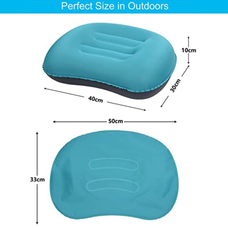 Ultralight Compact Inflatable Camping Pillow, Soft Compressible Portable Travel Air Pillow for Outdoor Camp, Sport, Hiking, Backpacking Night Sleep and Car Airplane Lumbar Support - Image 3