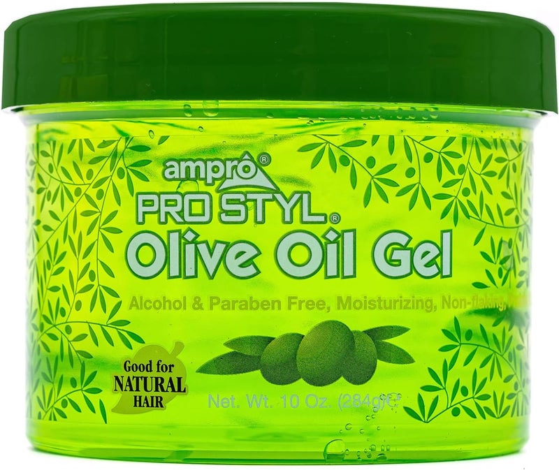 AmPro Pro Styl Olive Oil Gel - Alcohol and Paraben Free, Moisturizing Hair Gel for Natural Hair - 10 oz - Image 1