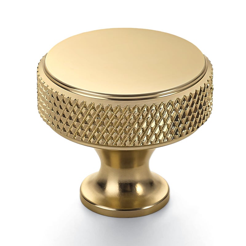 Coinkoly 10 Pack Champagne Bronze Knurled Cabinet Knobs for Dresser Drawer Pulls Brass Cupboard Hardware for Cabinets CK0029 - Image 1
