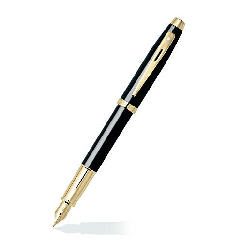 Sheaffer Gift 100 Glossy Black Fountain Pen with Gold tone Trim | E9322 Fountain Pen Medium nib | Premium Pen Gift Set - Image 5