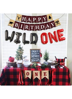 Lumberjack First Birthday Party Decoration Buffalo Plaid Decor Happy 1St Birthday Banner Camping Wild Bear For Wonederland Baby Girl Boy - pzsku/ZD94CA6472CEFFCC30141Z/45/_/1697271668/d6a0fa07-9ddf-42ca-aec8-7062f039cf60