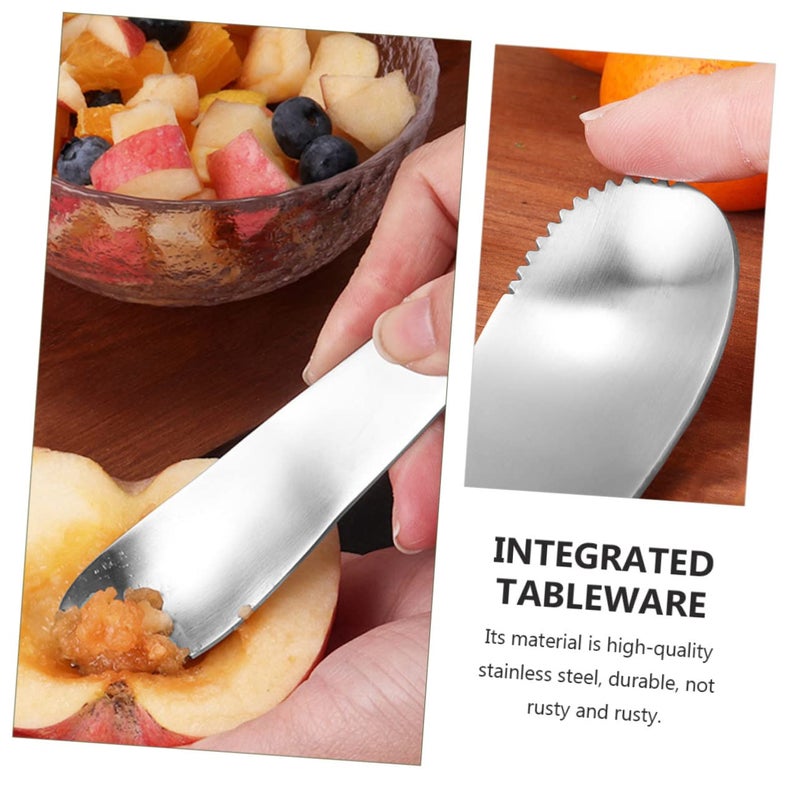 Stainless Steel Dual Purpose Fork and Spoon Set for Puree and Tableware Easy to Clean - Image 4