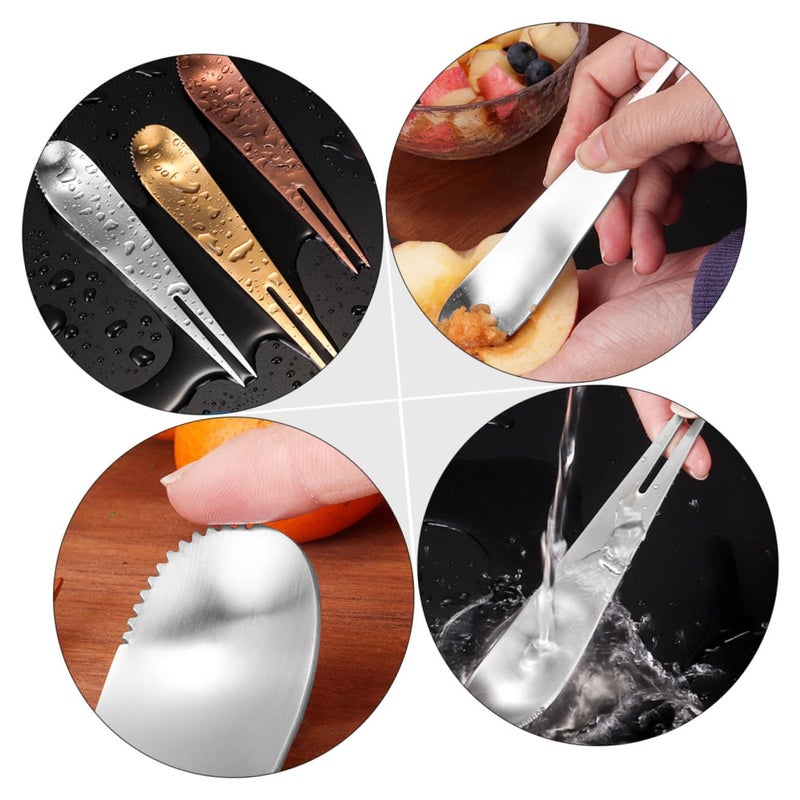 Stainless Steel Dual Purpose Fork and Spoon Set for Puree and Tableware Easy to Clean - Image 3