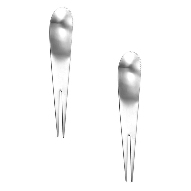 Stainless Steel Dual Purpose Fork and Spoon Set for Puree and Tableware Easy to Clean - Image 2