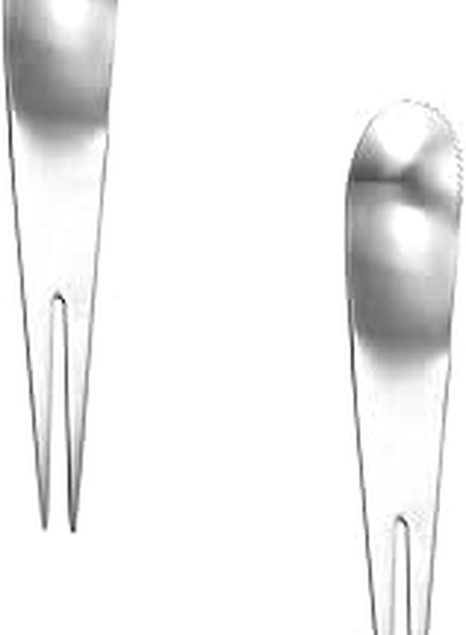 Stainless Steel Dual Purpose Fork and Spoon Set for Puree and Tableware Easy to Clean - Image 1