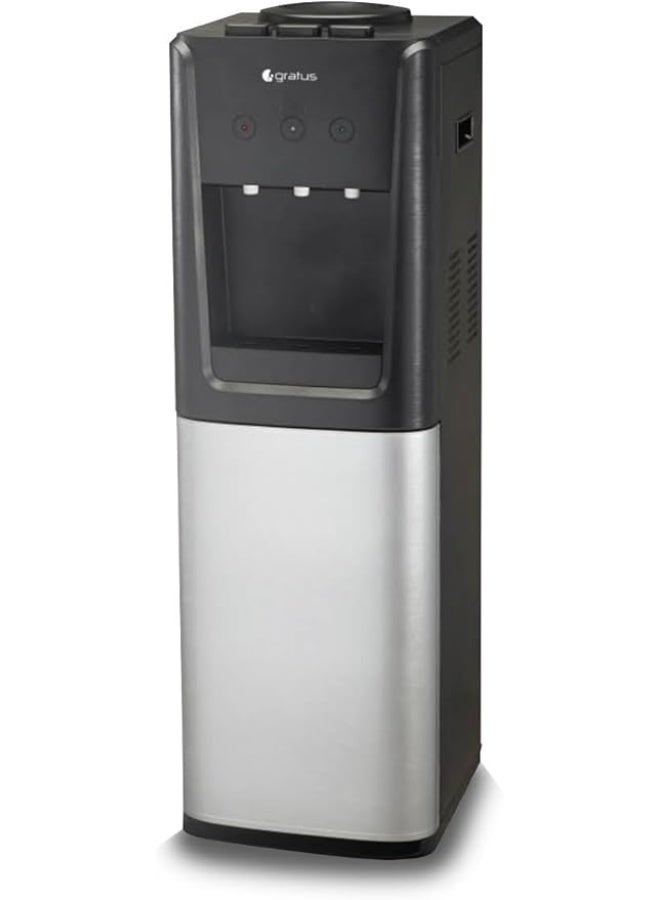gratus 3‑Tap Hot, Cold & Room‑Temp Water Dispenser — Floor‑Standing Top‑Load with Storage Cabinet, 1‑Year Full & 2‑Year Compressor Warranty | Model GWD701WFCW - Image 1