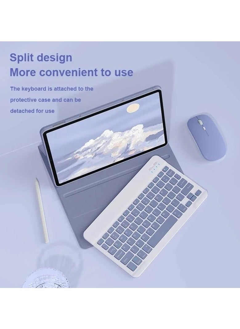 Huawei MatePad SE 11 (2024) 11-inch with Mouse, Detachable Wireless Bluetooth Keyboard, Smart Soft Leather Case Tablet Cover