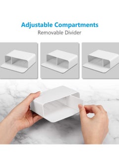 Bukela Magnetic Dry Erase Marker Holder,  Pen and Eraser Holder for Whiteboard, Magnet Pencil Cup Storage Organizer for School, Office, Home, Fridge, Locker and Metal Cabinets, White  - Image 2