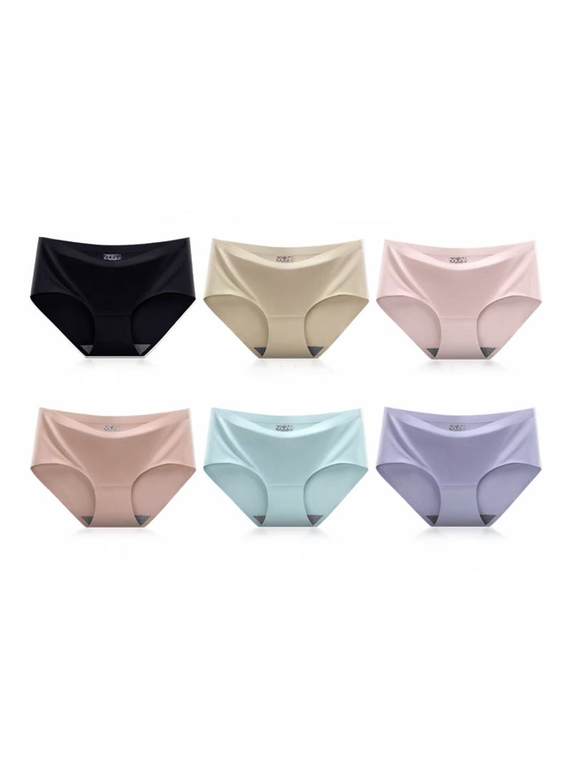Zeemey - Zeemey 6 Pack Women’s Seamless Hipster Underwear No Show Panties Invisibles  Breathable Briefs Soft Stretch Bikini Lingerie - Image 1