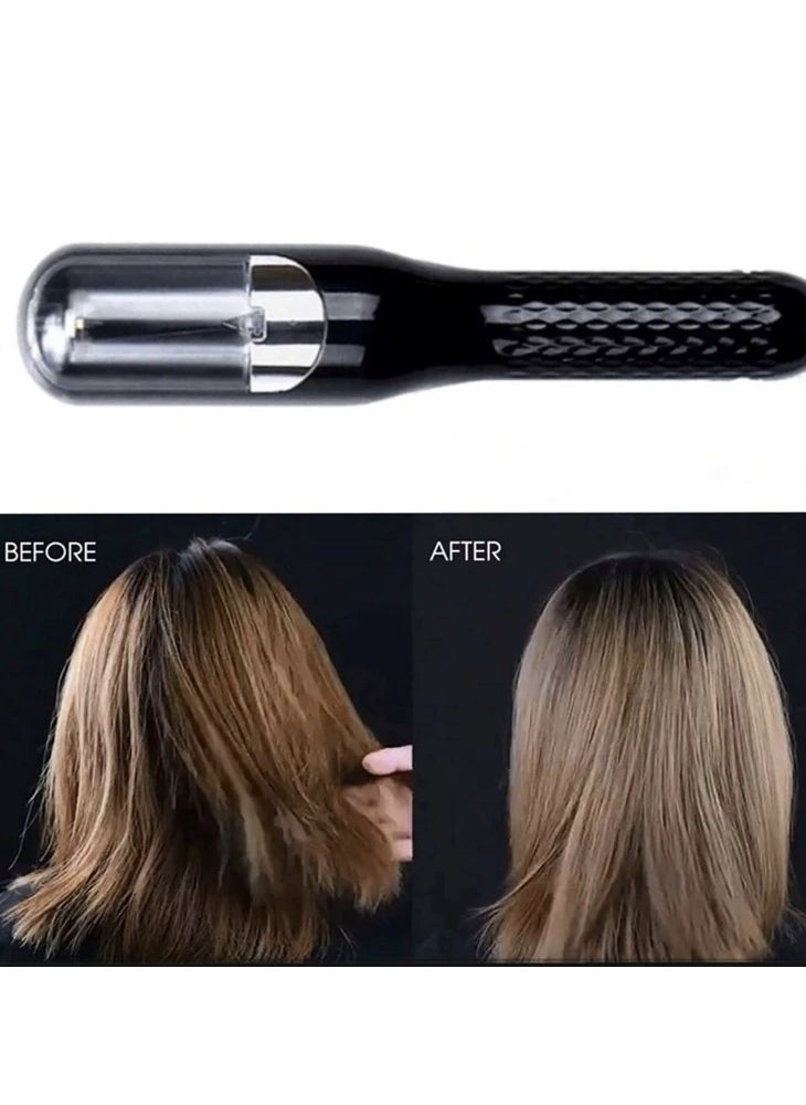 JoyousSto 2 in 1 Hair Split Ends Trimmer Charging Professional Hair Cutter Smooth End Cutting Clipper Hair Straightener，Cordless Split End Hair Trimmer, Solution for Dry and Damaged Hair, Rechargeable Trimmer for Broken and Brittle Split Ends, Hair Styling Tool- Black  - Image 5