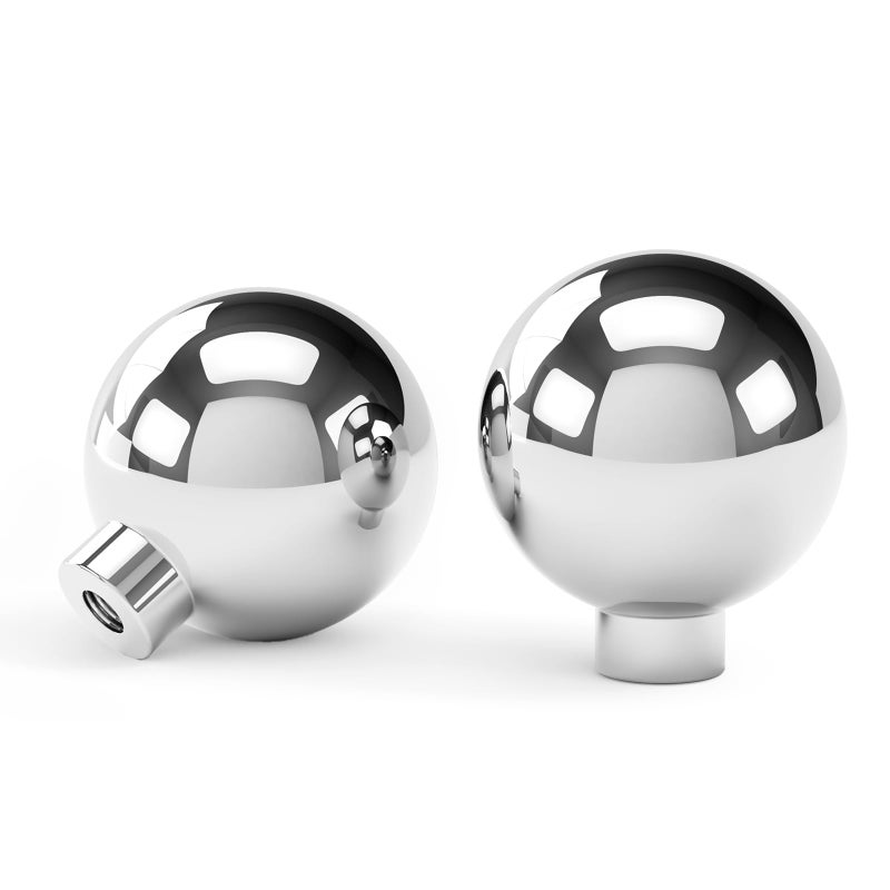Goldenwarm 10 Pack Chrome Cabinet Knobs Round Ball Dresser Hardware Polished Nickel Kitchen Knobs for Cabinets Single Hole - Image 1