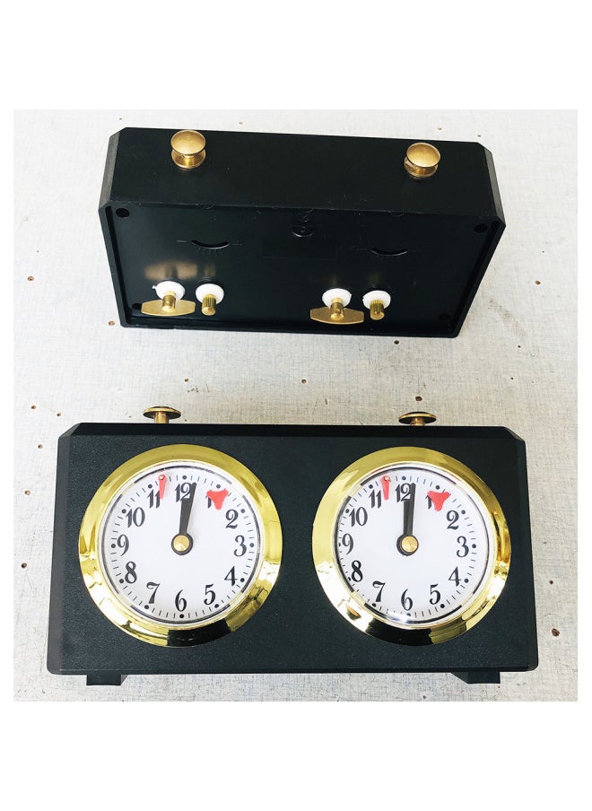 Generic - Vintage Mechanical Chess Clock International Chess Clock Checkers No Battery Required Retro Style Outdoor Sports Timer-Display Accuracy:Black - Image 1