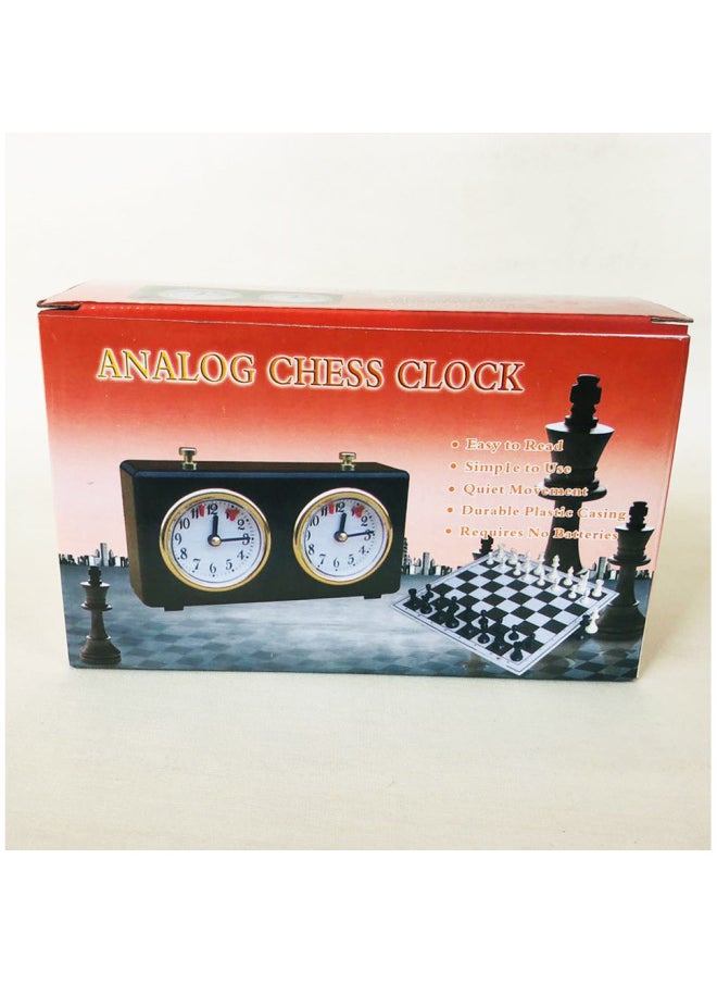 Generic - Vintage Mechanical Chess Clock International Chess Clock Checkers No Battery Required Retro Style Outdoor Sports Timer-Display Accuracy:Black - Image 1
