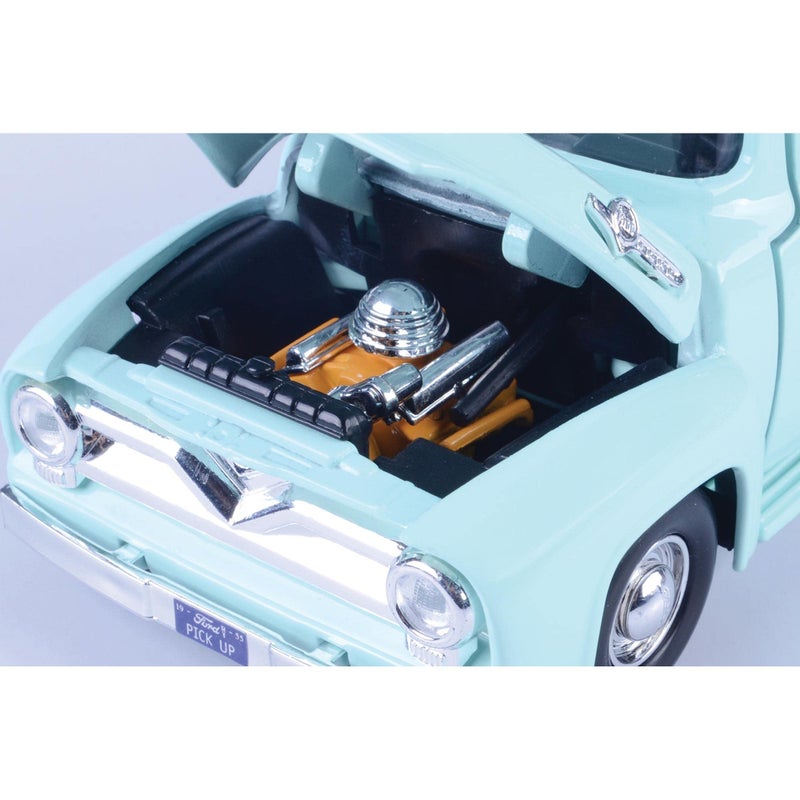 MOTORMAX 1955 Ford F-100 Pickup Truck Light Green 1/24 Diecast Model Car by Motormax 79341 - Image 4