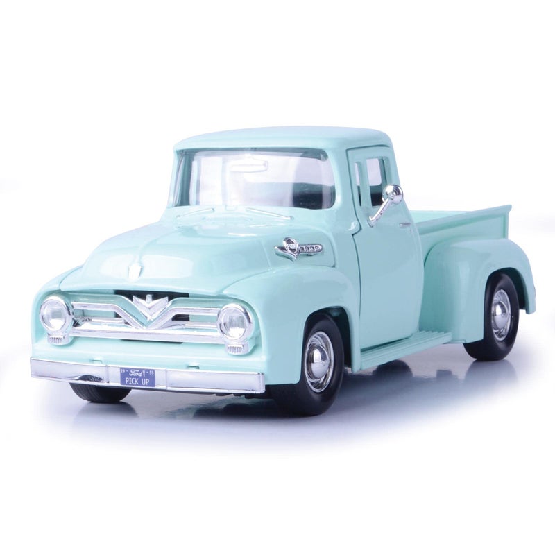 MOTORMAX 1955 Ford F-100 Pickup Truck Light Green 1/24 Diecast Model Car by Motormax 79341 - Image 1