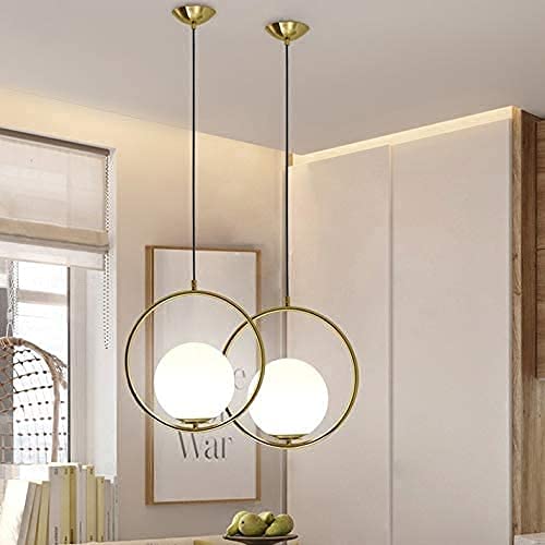 Virya Glass Shade for Modern Pendant Light Wall Lamp Globe Shape Globe Light Lamp Cover(White) - Image 5