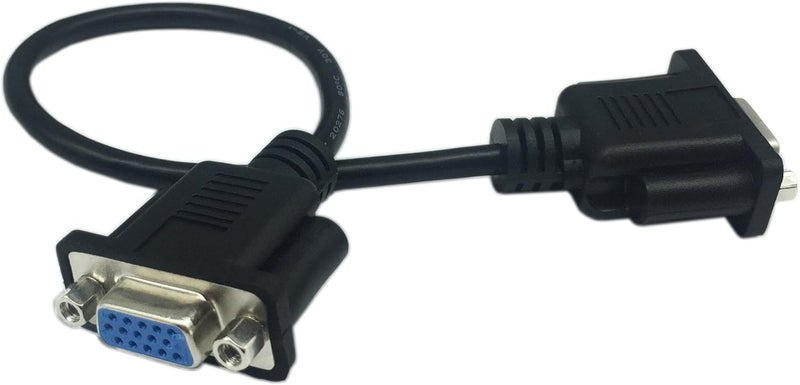 CERRXIAN 1ft VGA SVGA 15 Pin HD15 Female to Female Gender Changer Adapter Extension Video Monitor Cable for PC Laptop TV Porjectorff - Image 3