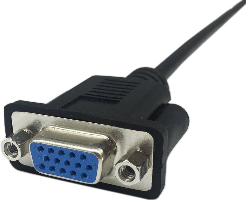 CERRXIAN 1ft VGA SVGA 15 Pin HD15 Female to Female Gender Changer Adapter Extension Video Monitor Cable for PC Laptop TV Porjectorff - Image 4