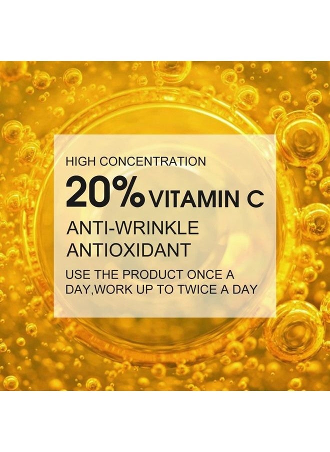 ELBBUB - Premium 20% Vitamin C Serum For Face with Hyaluronic Acid, Retinol & Amino Acids - Boost Skin Collagen,Hydrate & Plump Skin, Anti Aging & Wrinkle Facial Serum 60ml - Image 1