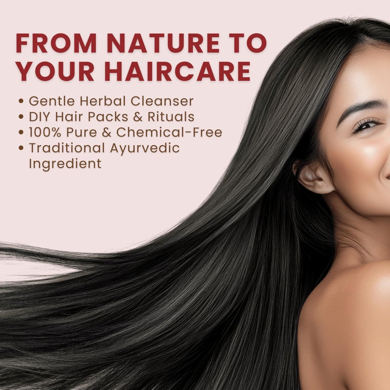 Exotic Veda Shikakai Powder 100% Pure & Natural â€“ Chemical-Free Ayurvedic Hair Cleanser & Conditioner â€“ Nourishes Hair, Improves Shine, Smoothness & Scalp Care â€“ Safe for All Hair Types â€“ 100g - Image 3