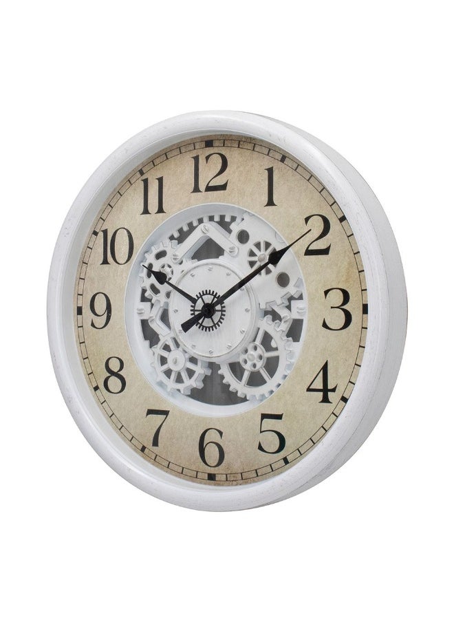 DANUBE HOME Danube Home Sansa Rubber Wood Wall Clock - 50X50X5.5 Cm Stylish Brown Wall Decor For Home Modern Mdf Clock For Living Room & Office Decorative Home Accessories  - Image 4