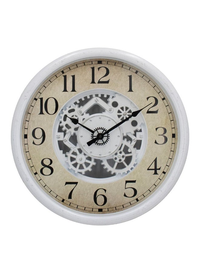 DANUBE HOME Danube Home Sansa Rubber Wood Wall Clock - 50X50X5.5 Cm Stylish Brown Wall Decor For Home Modern Mdf Clock For Living Room & Office Decorative Home Accessories  - Image 2