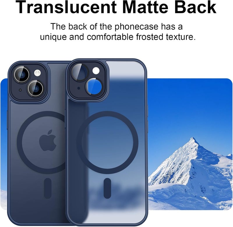 Demark Quick use-switch compatible build Magnetic for iPhone 13 Case, [Compatible with MagSafe][10 FT Military Grade Drop Protection] [Dual Layer Structure Protection] Non-Slip Heavy Duty Full-Body Shockproof iPhone 13 Cover (Navy Blue) Diverse application fit - Image 3