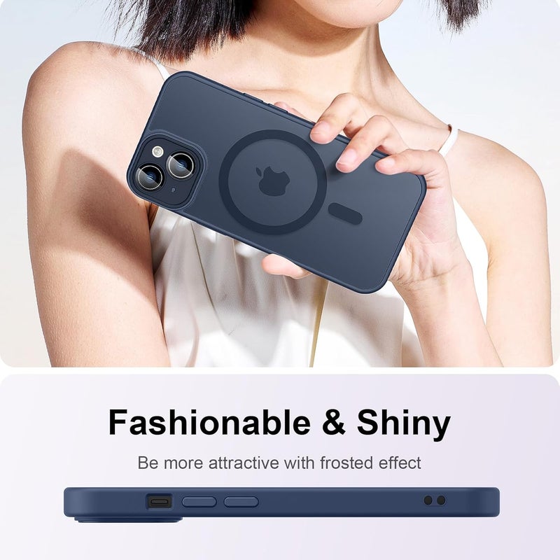 Demark Quick use-switch compatible build Magnetic for iPhone 13 Case, [Compatible with MagSafe][10 FT Military Grade Drop Protection] [Dual Layer Structure Protection] Non-Slip Heavy Duty Full-Body Shockproof iPhone 13 Cover (Navy Blue) Diverse application fit - Image 5