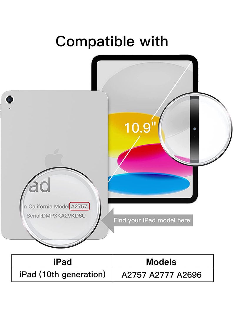 Protective Flip Case For Apple iPad 10th Gen 10.9 2022 With Trifold Stand, Auto Wake/ Sleep Shockproof Cover Dog 1