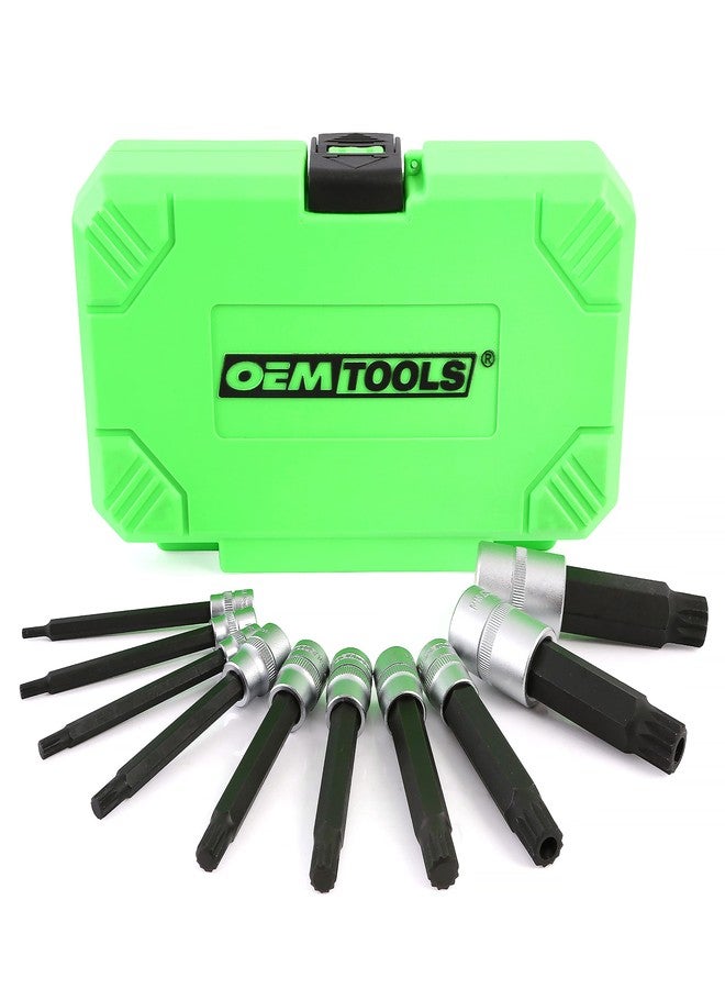 OEMTOOLS 23519 Extra Long Triple Square Bit Set, Spline Socket Set 10 Piece, Magnetic Triple Square Socket Set, Ideal for Automotive Repairs, Rust-Resistant Finish, M4-M18 Sizes - Image 1